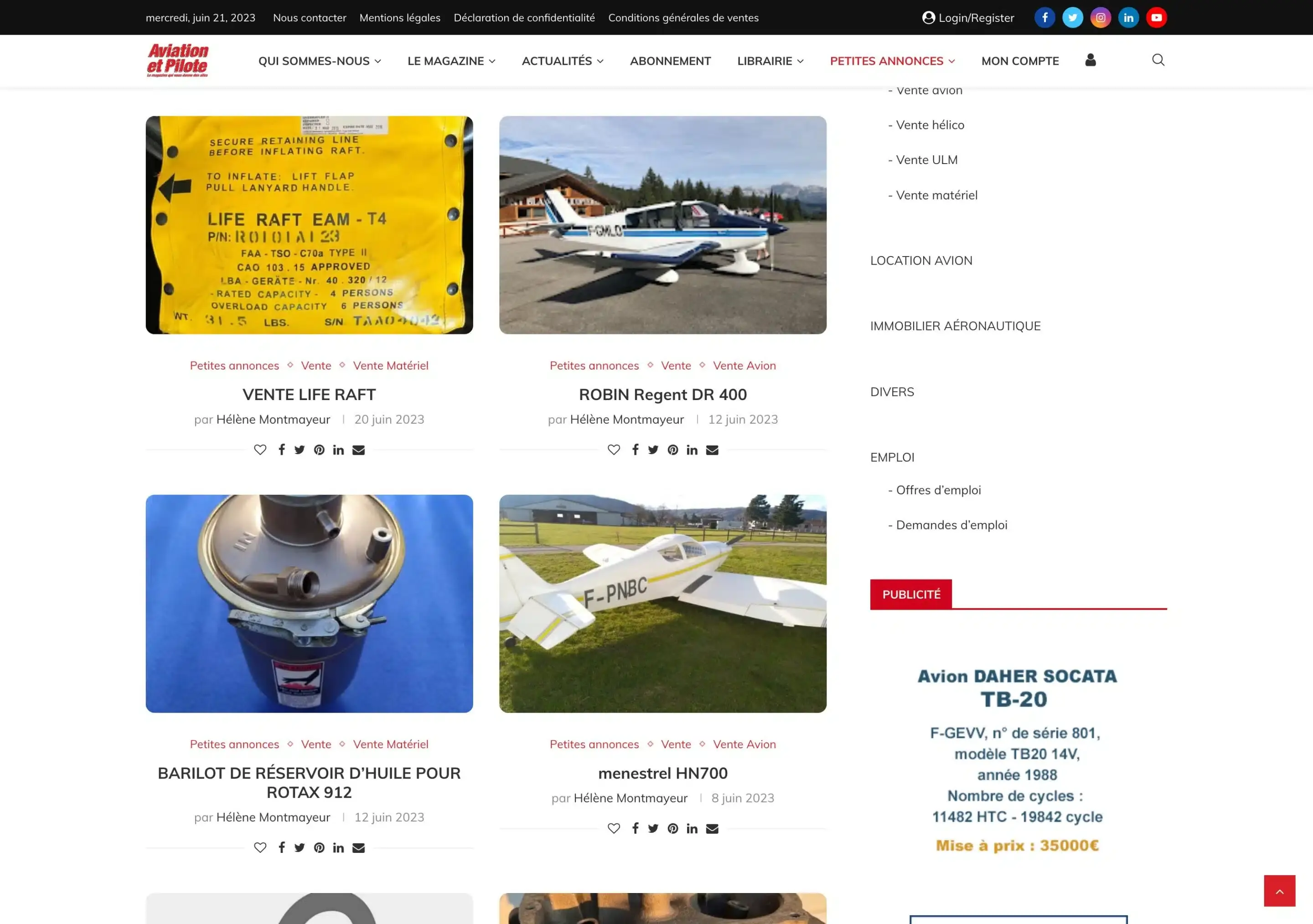 Aviation et pilote